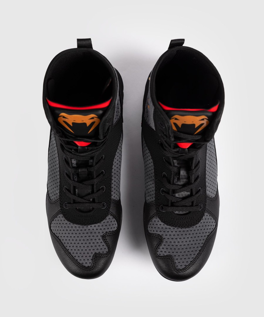 venum elite boksschoenen - stormgrijs goud