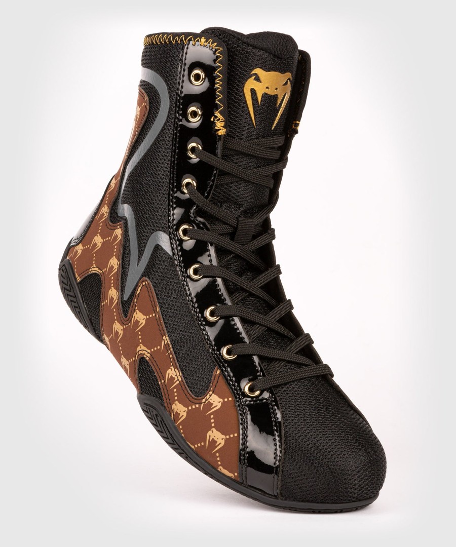 venum elite evo monogram boksschoenen – zwartbruin