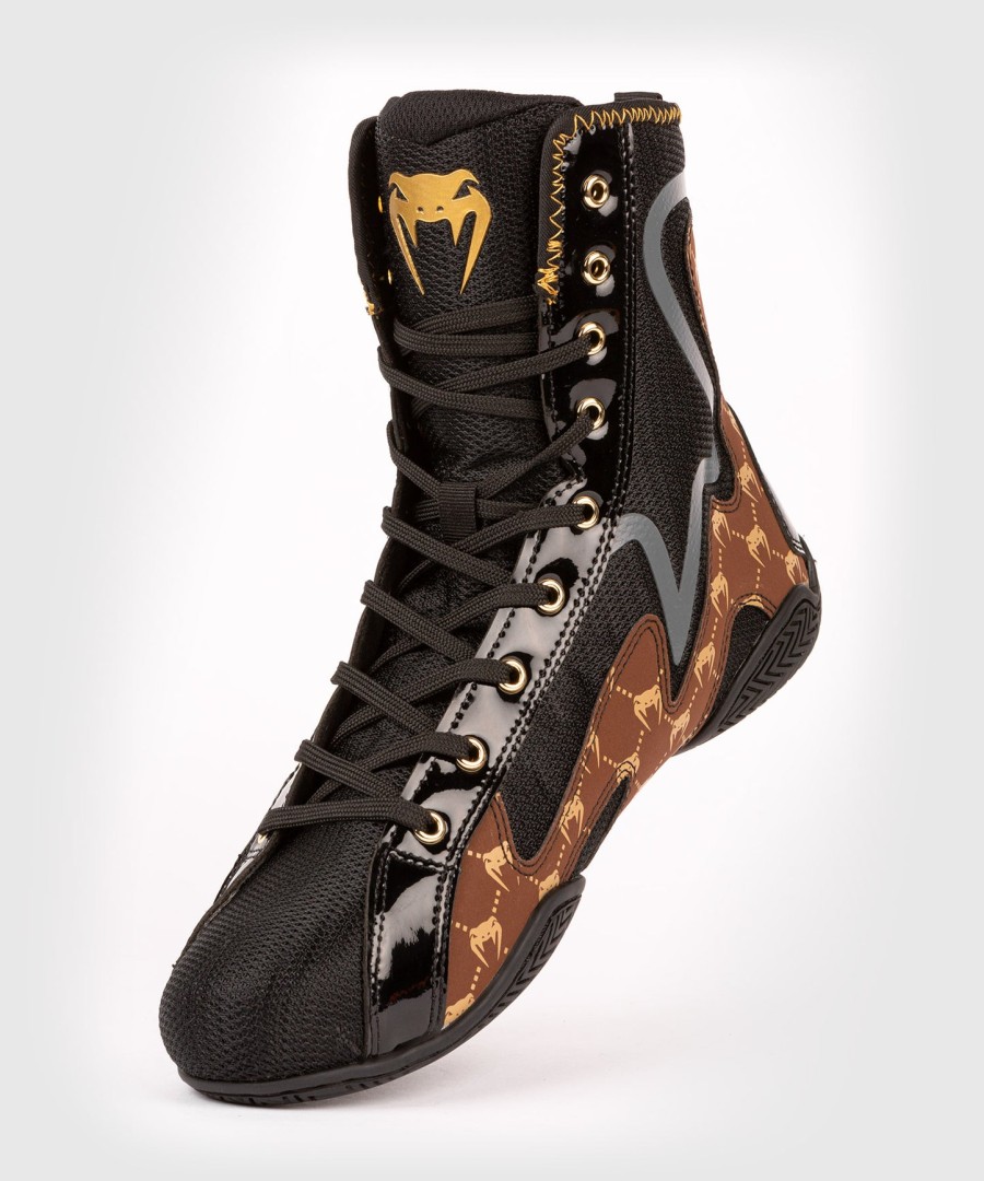 venum elite evo monogram boksschoenen – zwartbruin