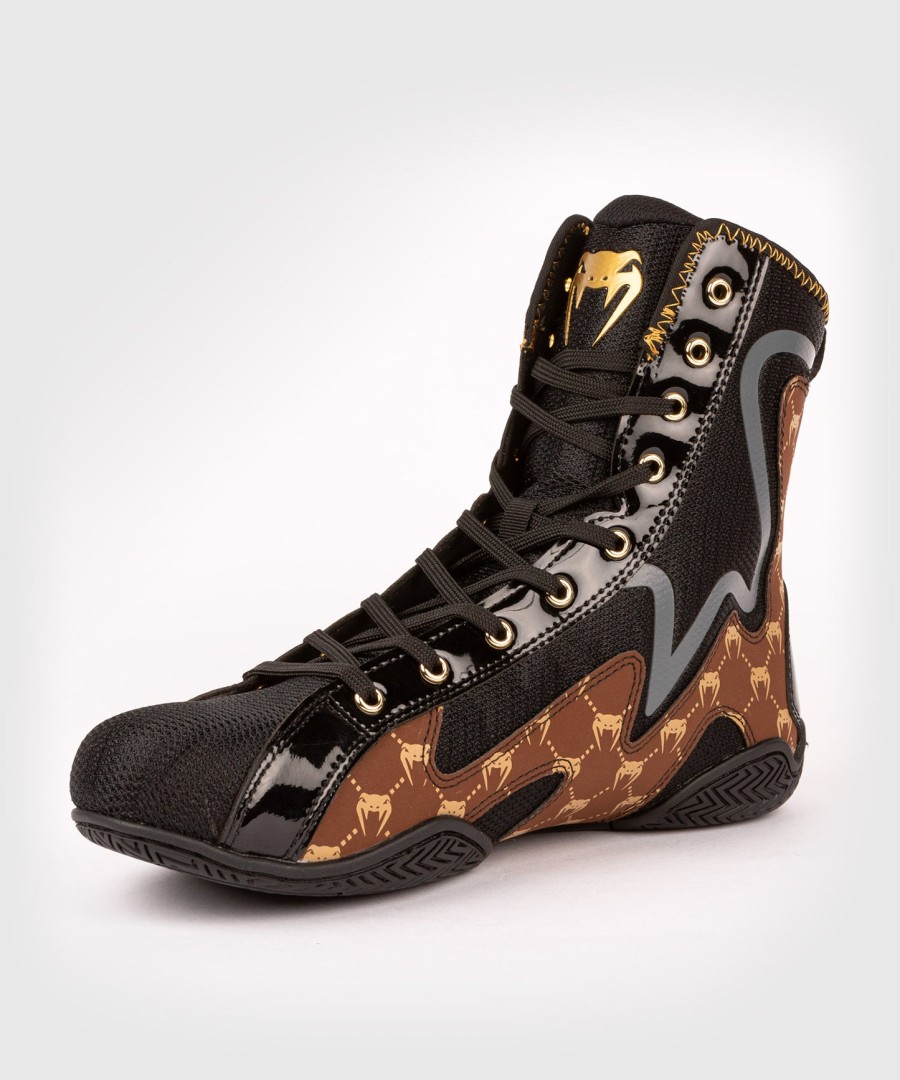 venum elite evo monogram boksschoenen – zwartbruin