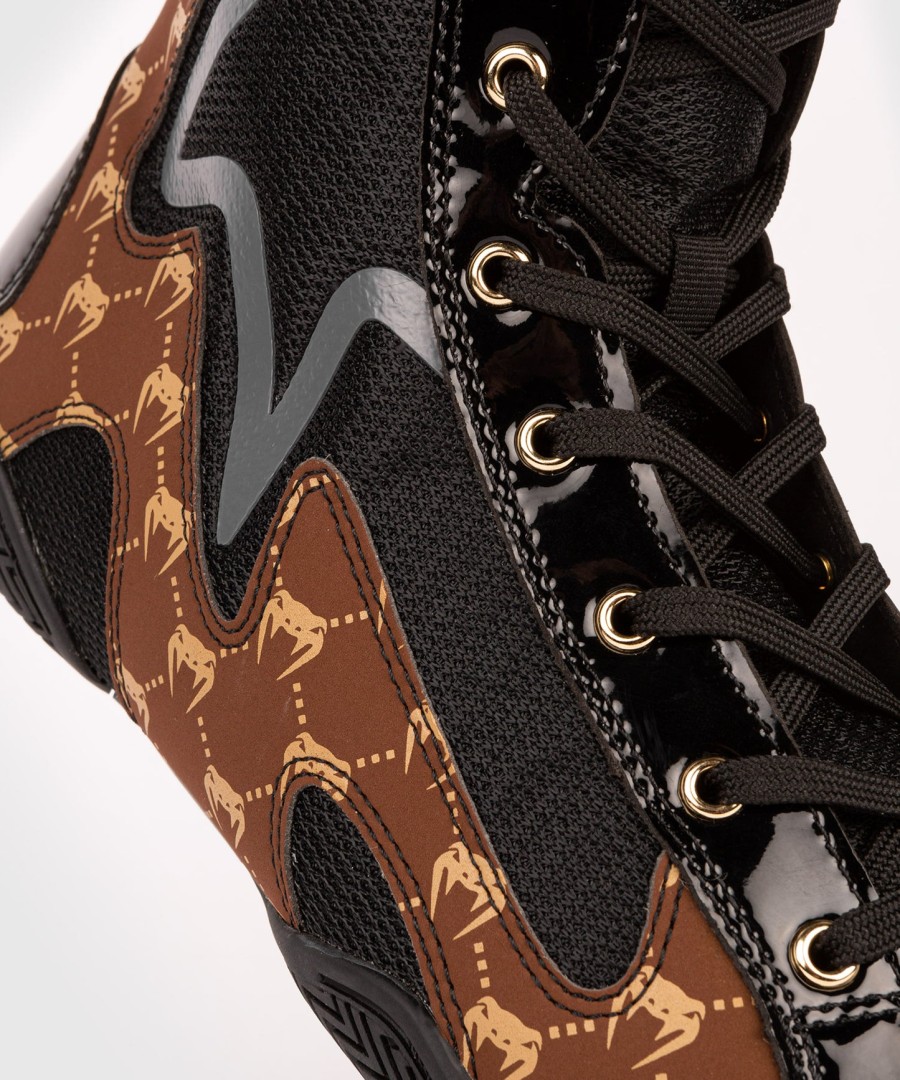 venum elite evo monogram boksschoenen – zwartbruin