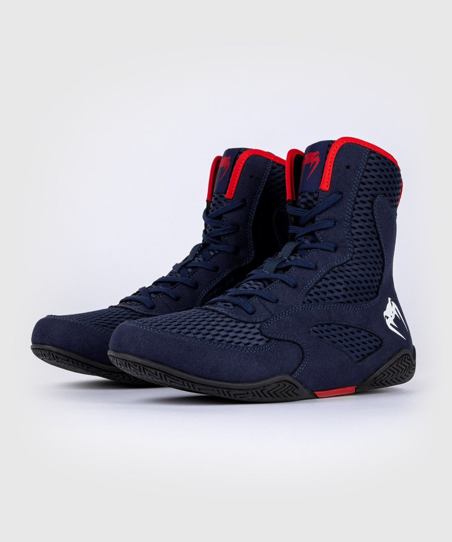venum contender boksschoenen - marineblauwrood