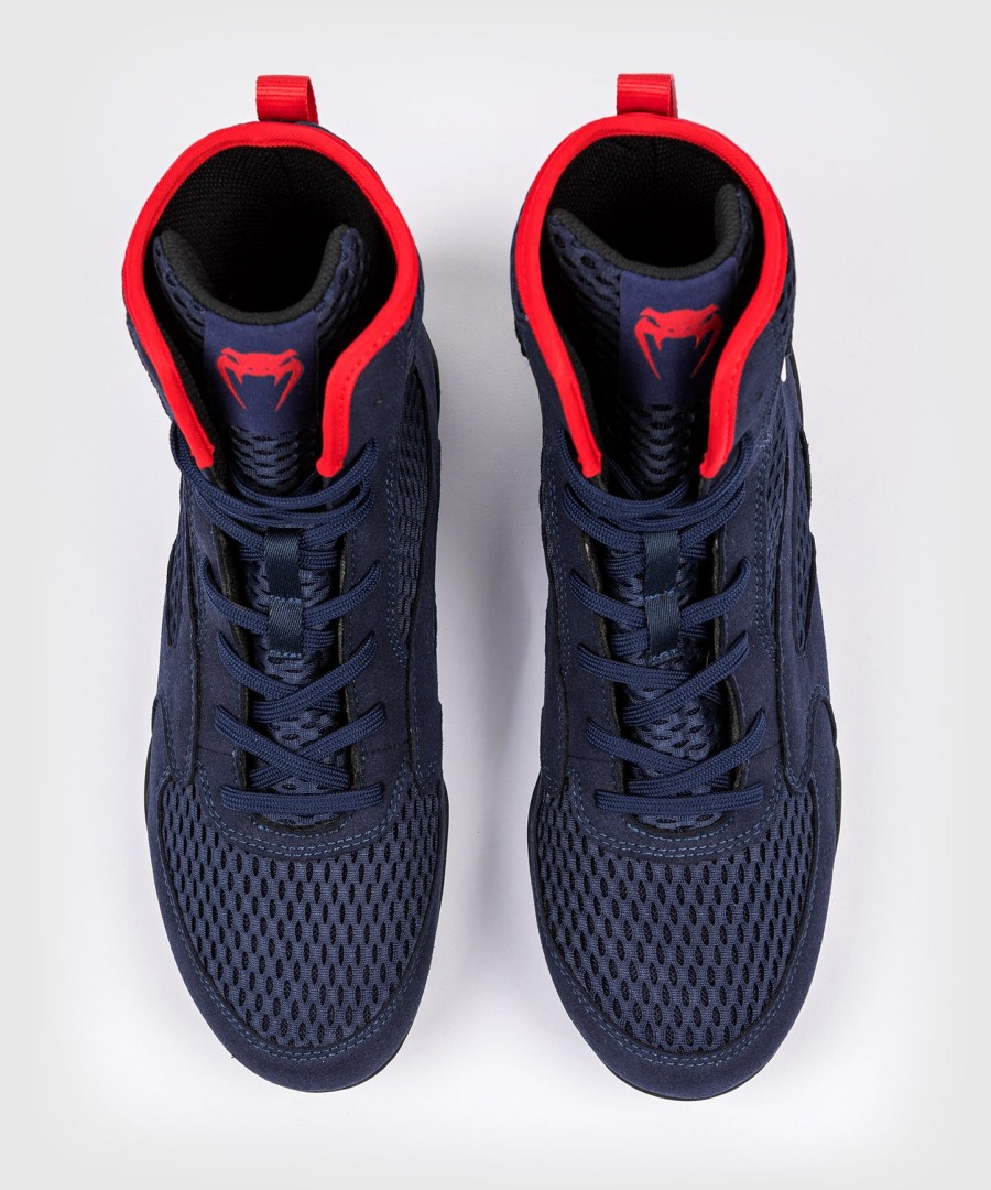 venum contender boksschoenen - marineblauwrood