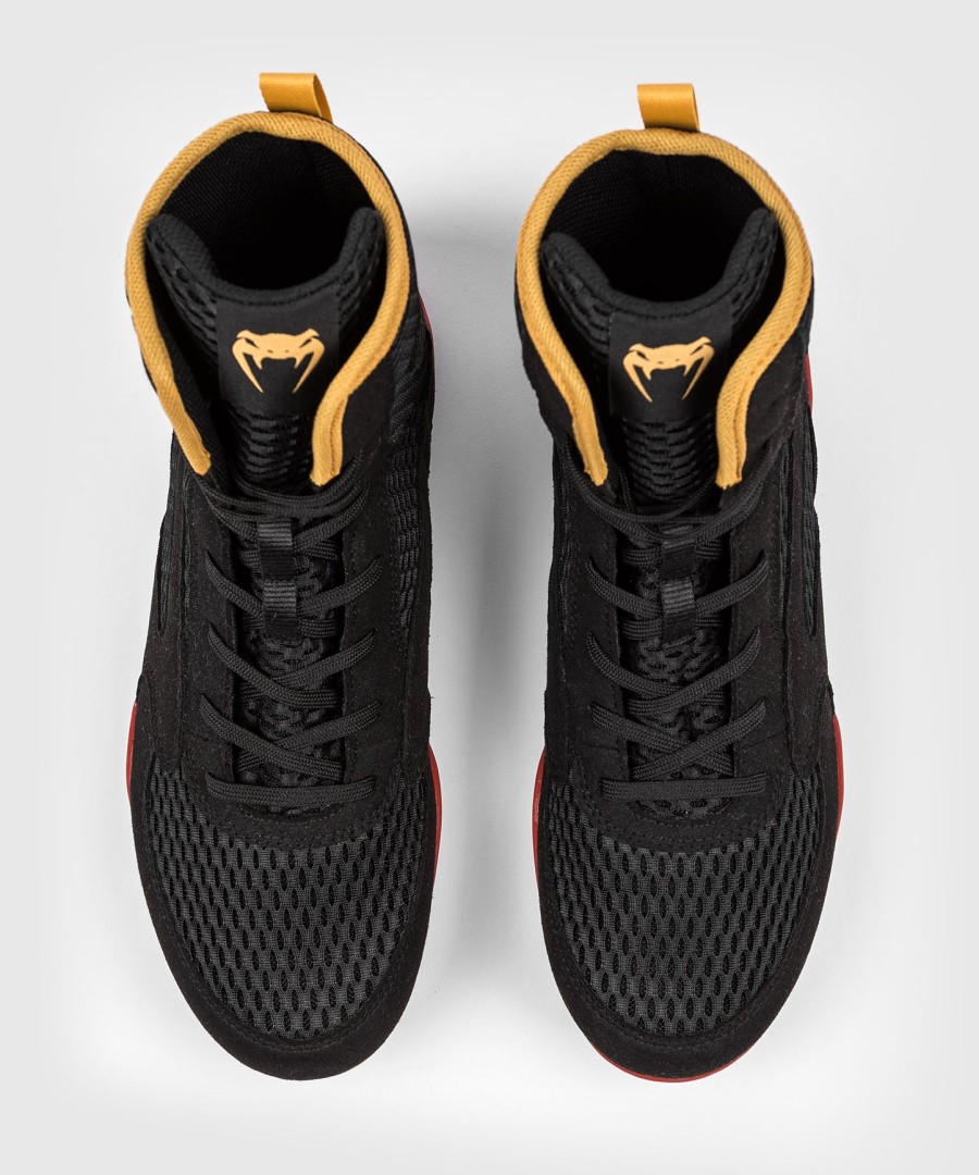 venum contender boksschoenen - zwartgoudrood