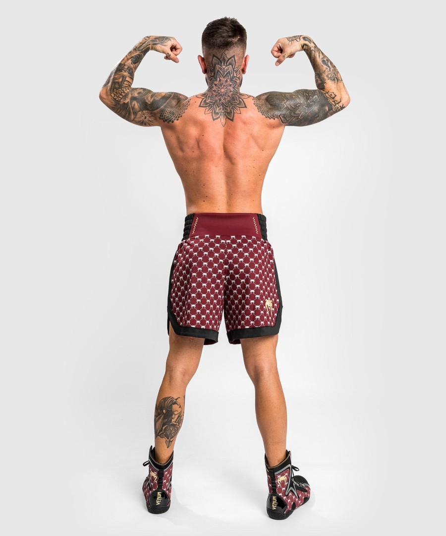 venum monogram boksbroekje - zwartbordeauxrood