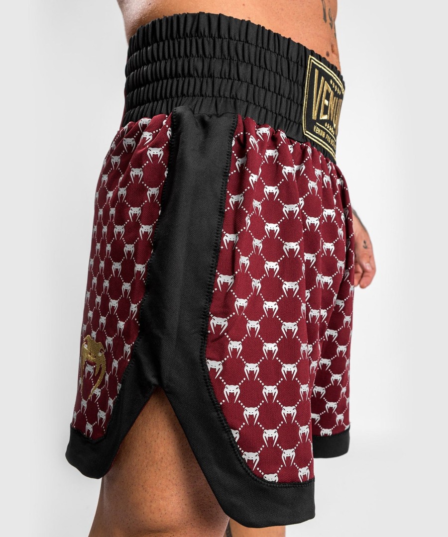 venum monogram boksbroekje - zwartbordeauxrood