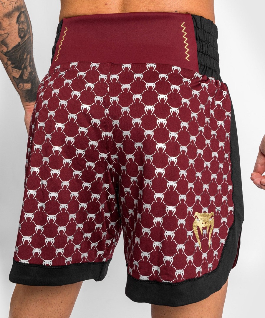 venum monogram boksbroekje - zwartbordeauxrood