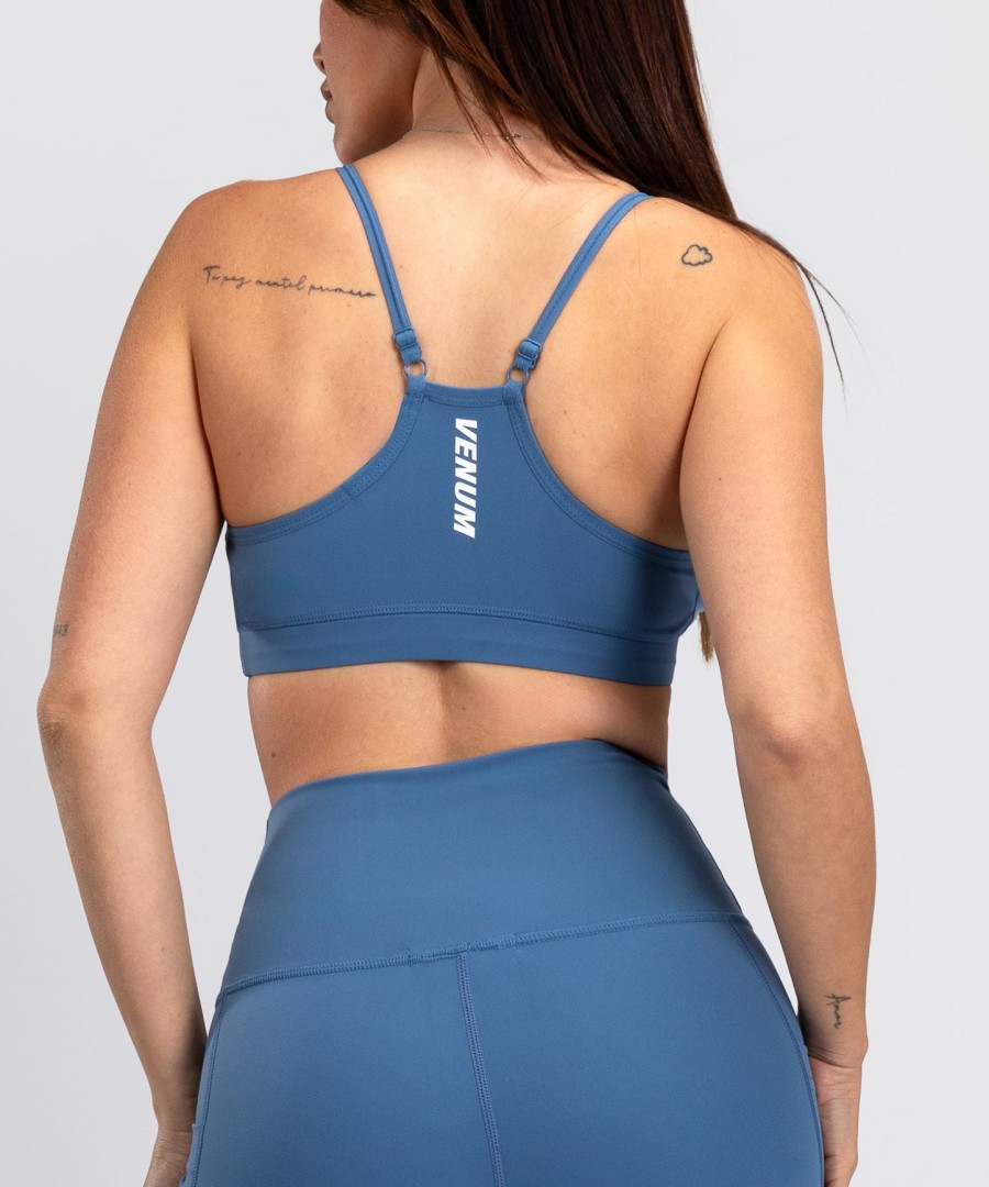 venum essential sportbeha voor dames met lage impact - stormblauw