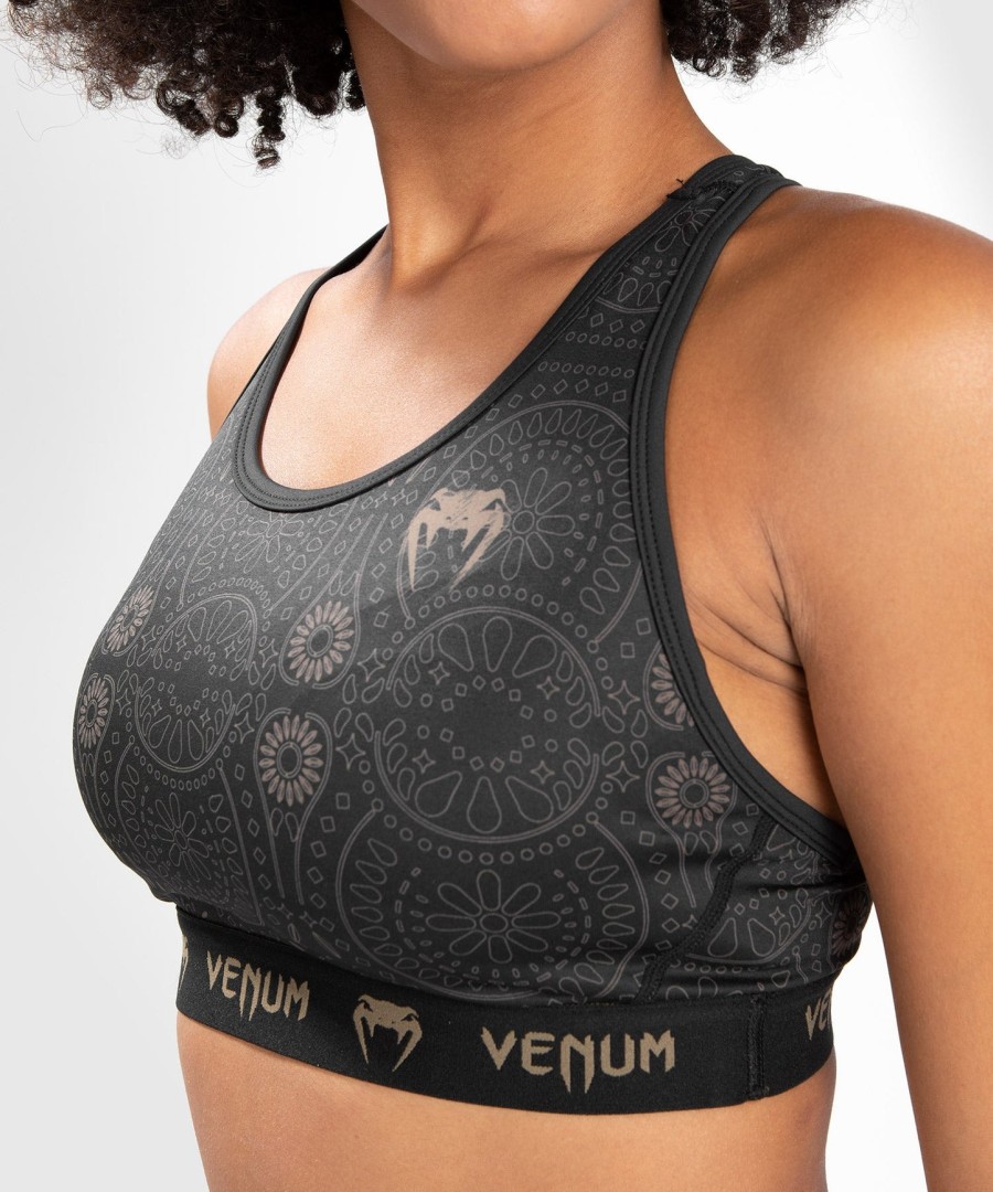 venum dames santa muerte dark side - sportbeha - zwartbruin