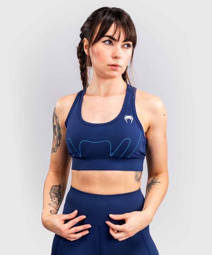 venum x top rank original dames sportbeha - marineblauw