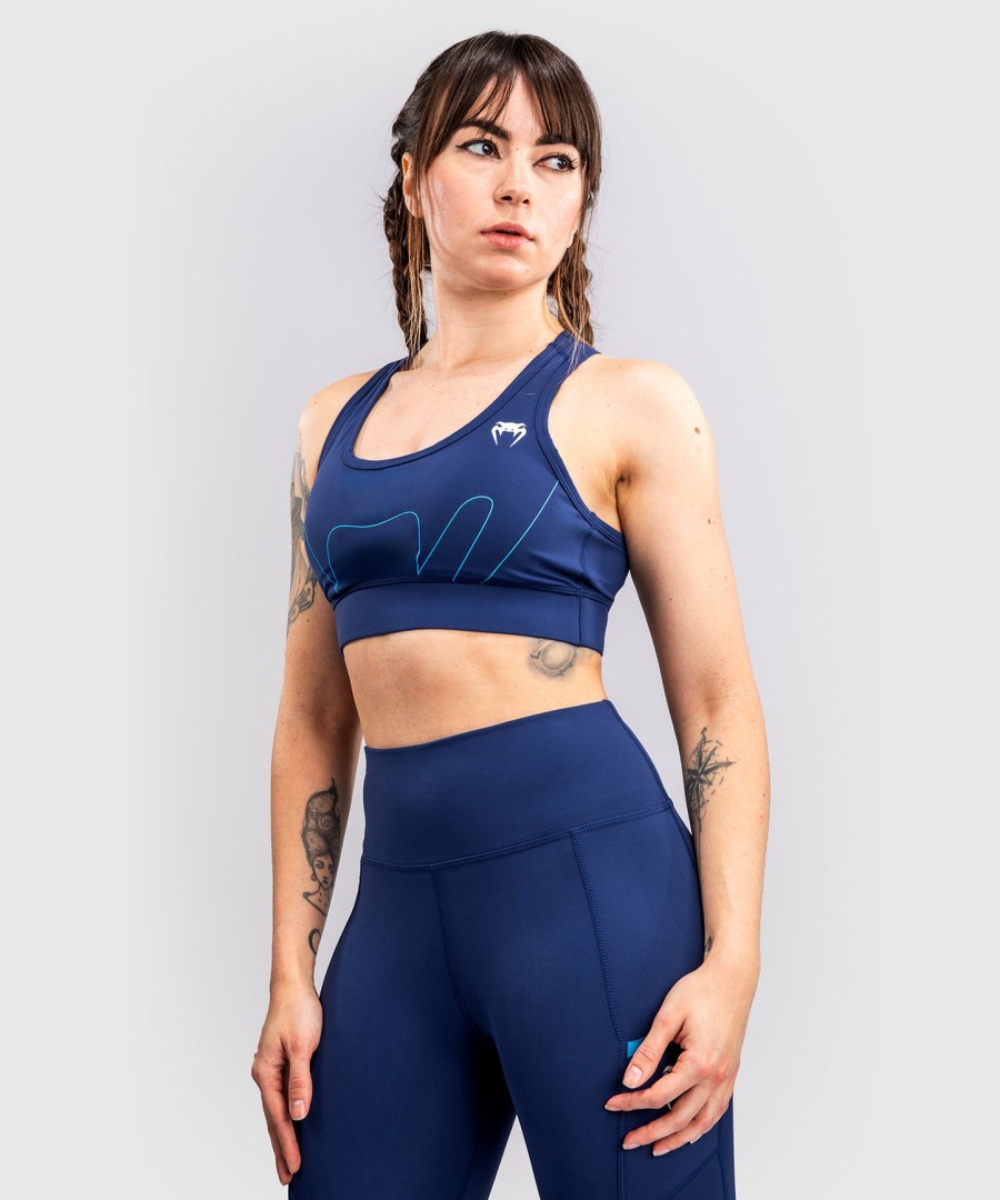 venum x top rank original dames sportbeha - marineblauw