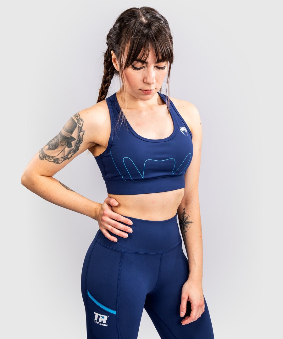 venum x top rank original dames sportbeha - marineblauw