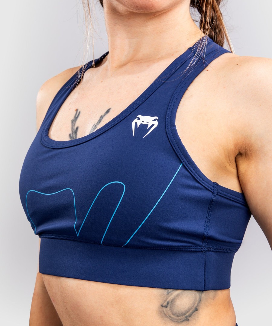 venum x top rank original dames sportbeha - marineblauw