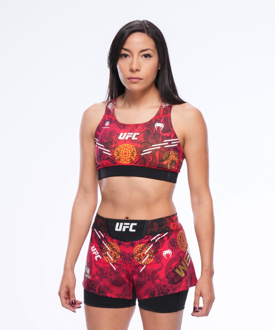 dames ufc unrivaled by venum red zhang weili sportbeha