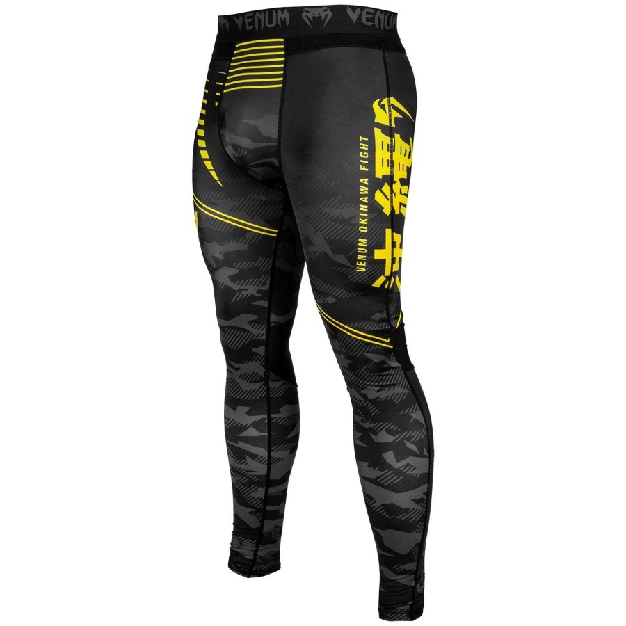 venum okinawa 2.0 compressietights - zwartgeel