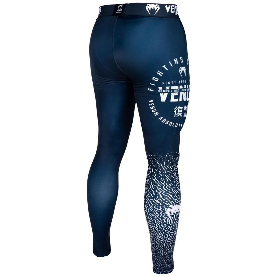 venum signature compressietights - marineblauwwit