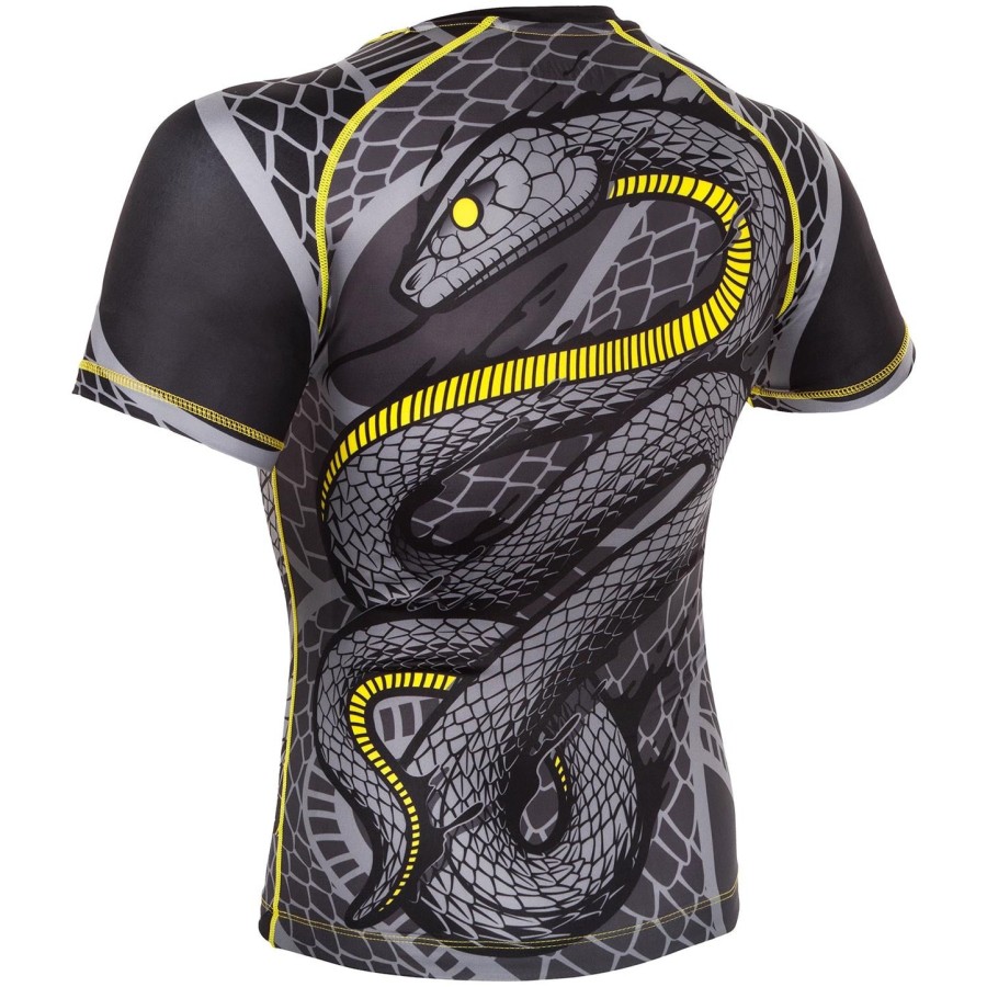 venum snaker rashguard - korte mouwen - zwartgeel