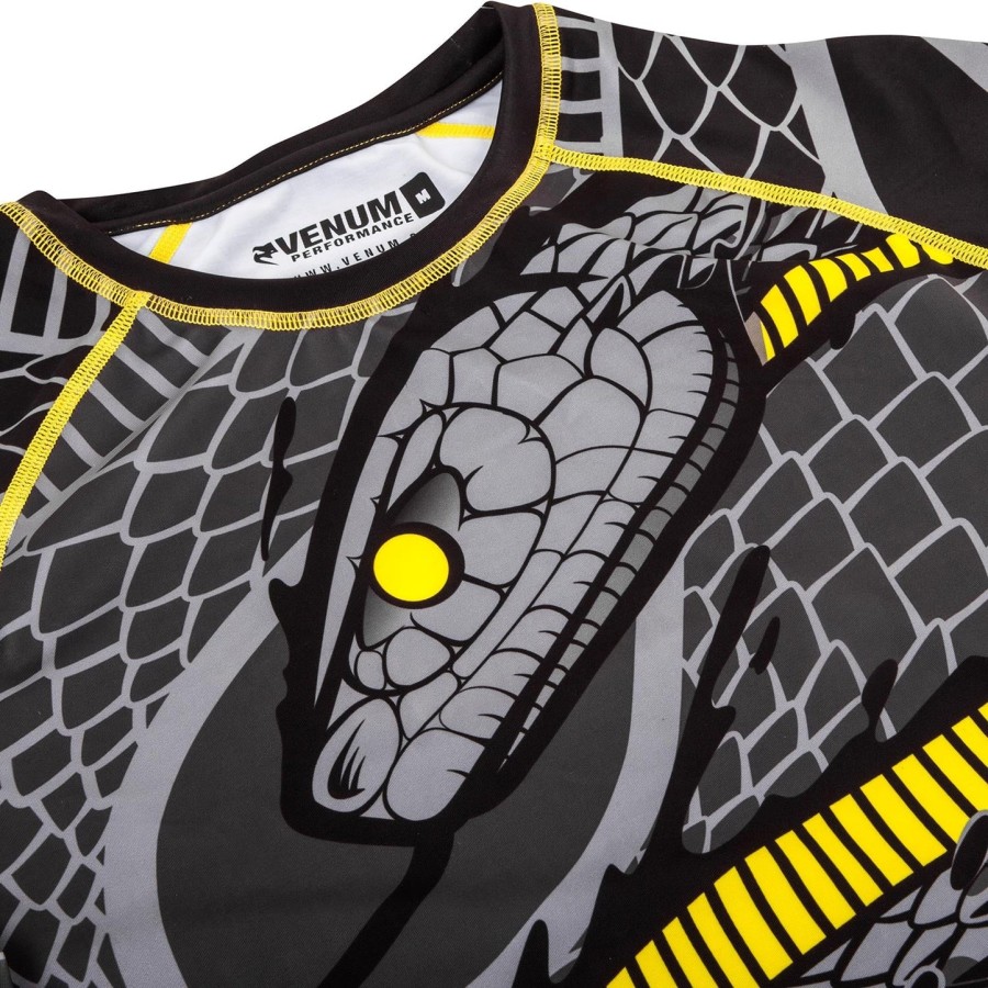 venum snaker rashguard - korte mouwen - zwartgeel