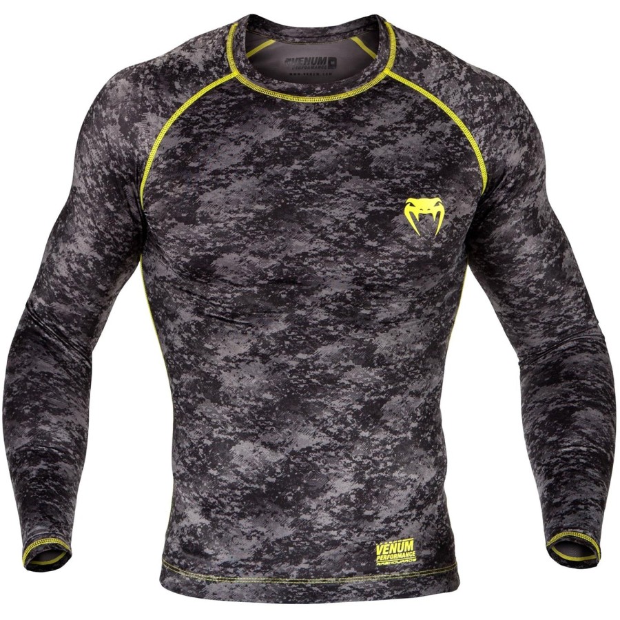 venum tramo rashguard - lange mouwen - zwartgeel
