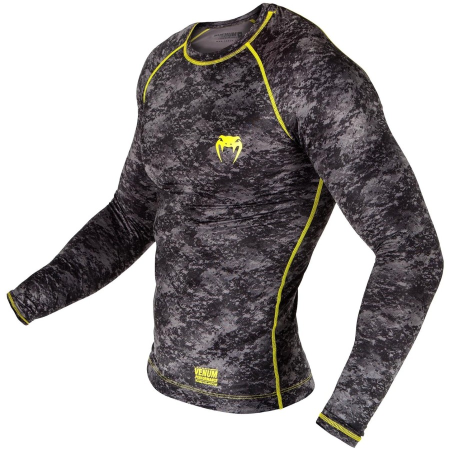 venum tramo rashguard - lange mouwen - zwartgeel