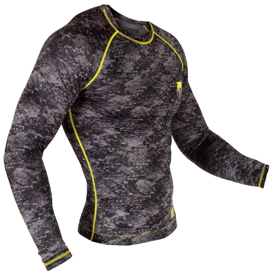 venum tramo rashguard - lange mouwen - zwartgeel