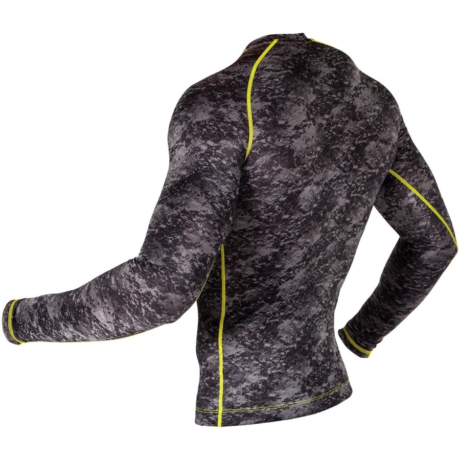 venum tramo rashguard - lange mouwen - zwartgeel