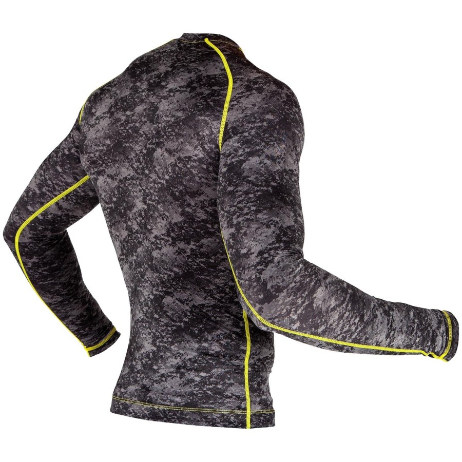 venum tramo rashguard - lange mouwen - zwartgeel