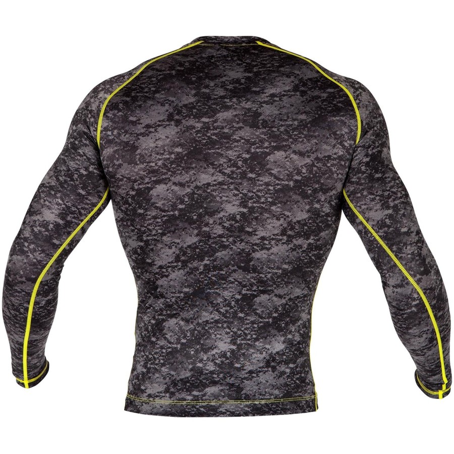 venum tramo rashguard - lange mouwen - zwartgeel