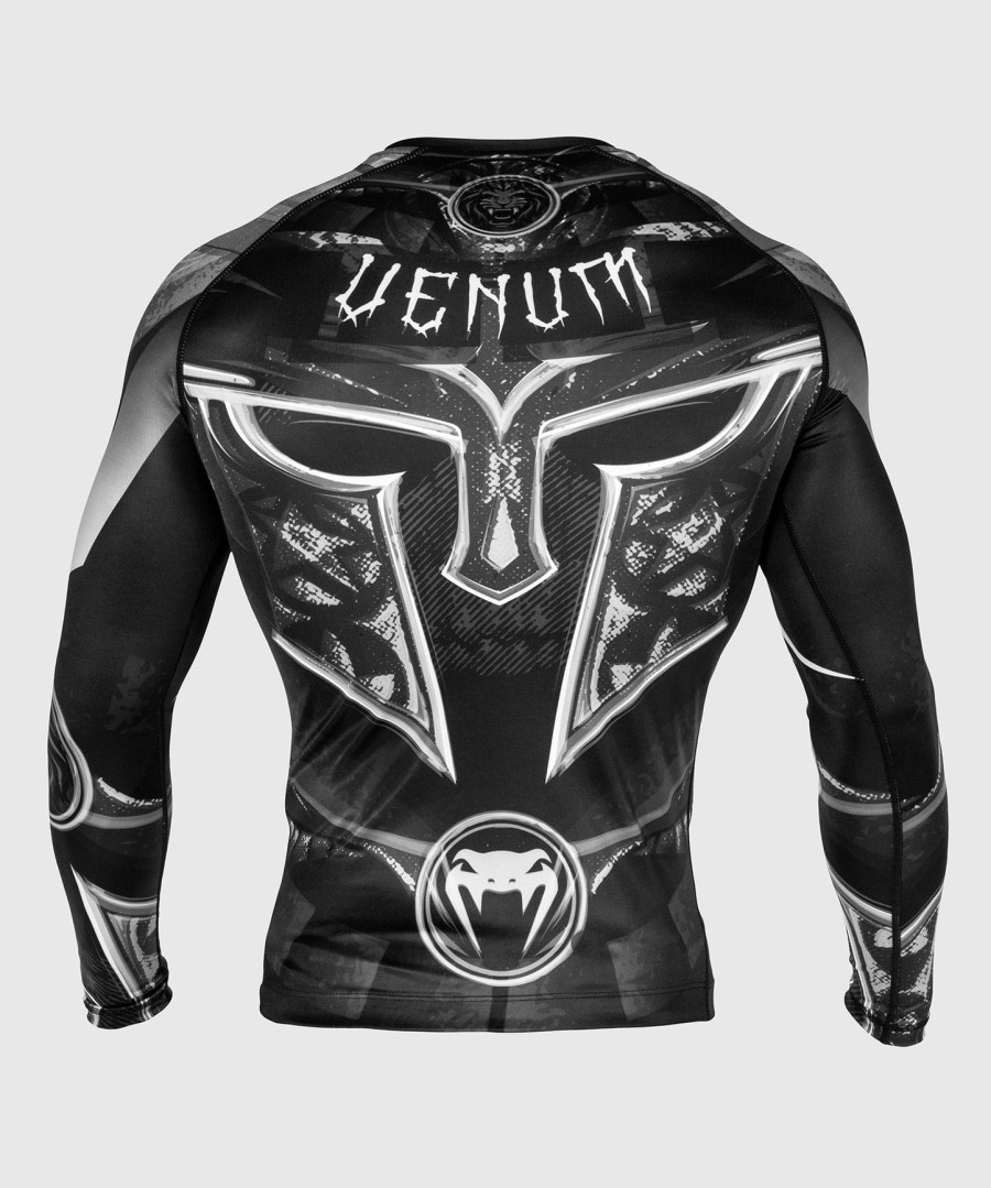 venum gladiator 3.0 rashguard - lange mouwen - zwartwit