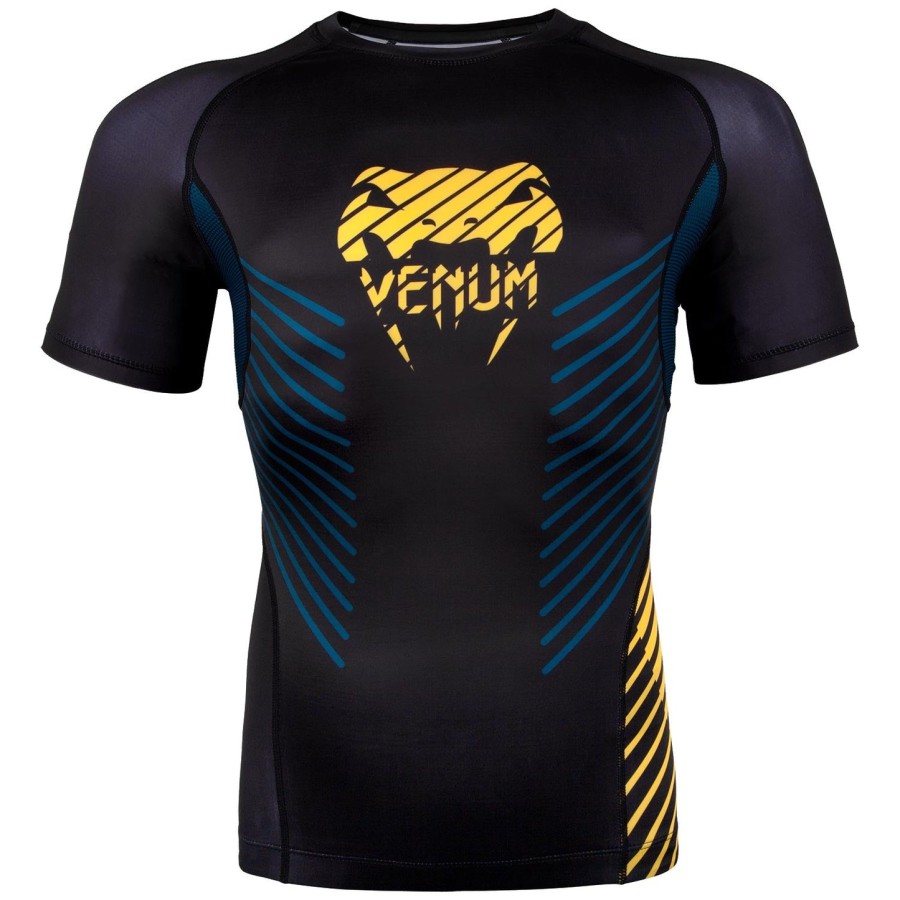venum plasma rashguard - korte mouwen - zwartgeel