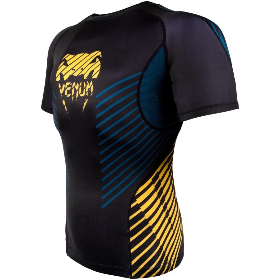 venum plasma rashguard - korte mouwen - zwartgeel
