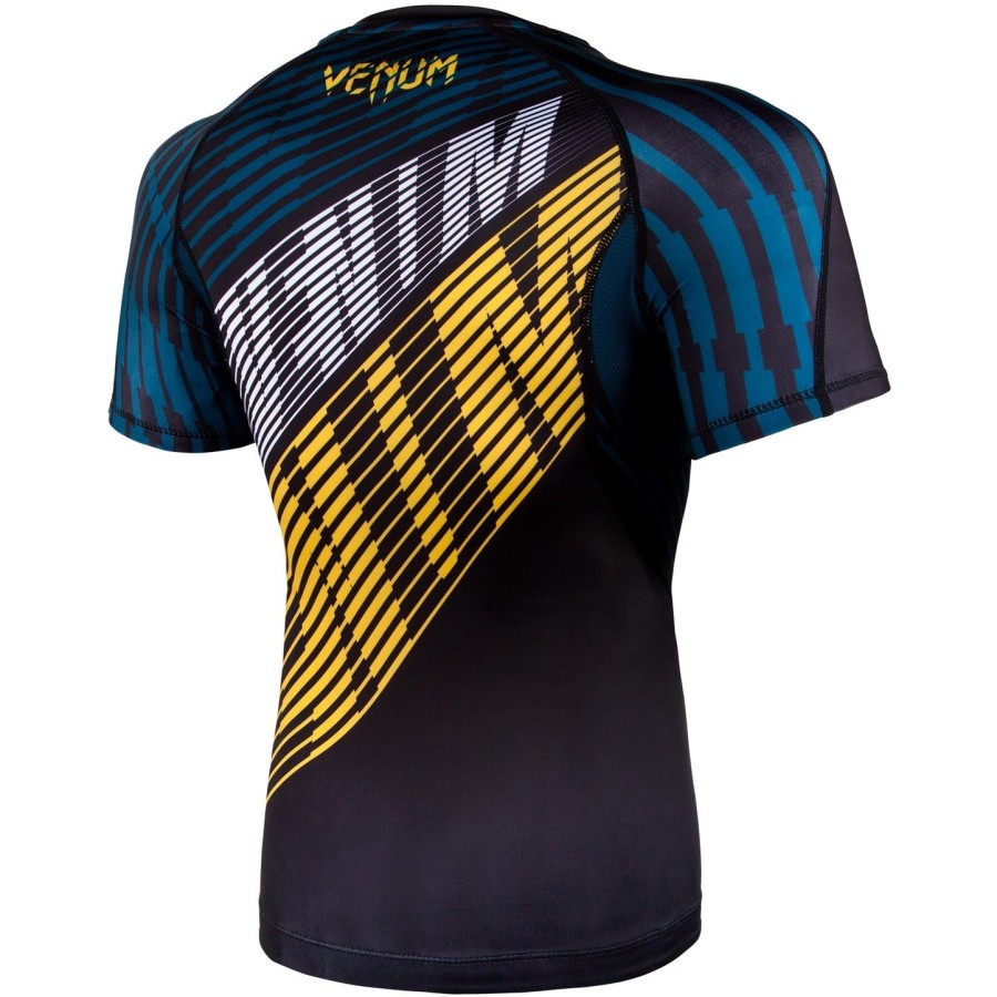 venum plasma rashguard - korte mouwen - zwartgeel
