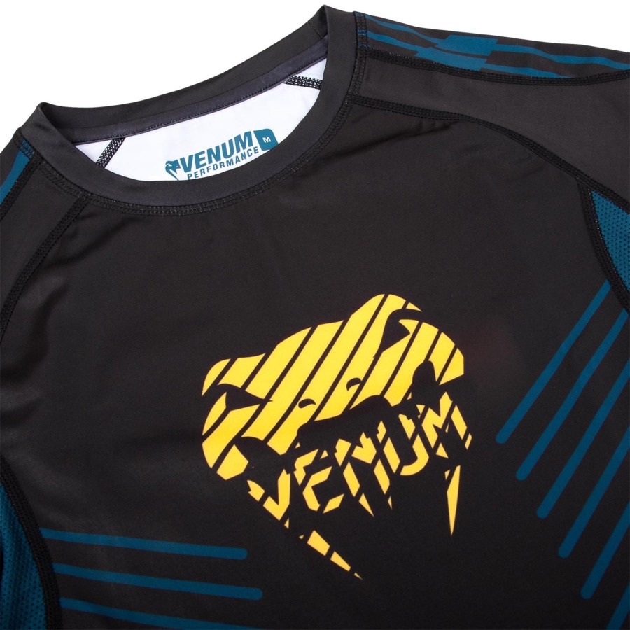 venum plasma rashguard - korte mouwen - zwartgeel