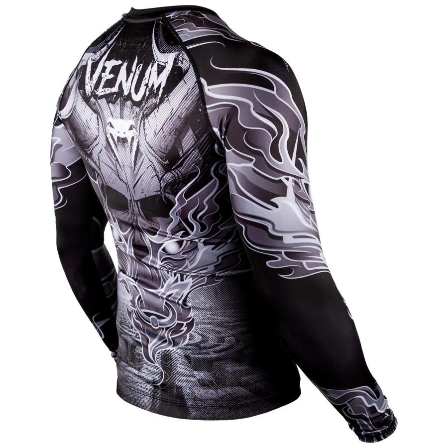 venum minotaurus rashguard - lange mouwen - zwartwit