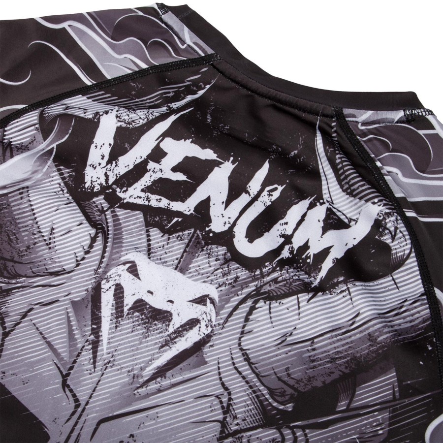 venum minotaurus rashguard - lange mouwen - zwartwit