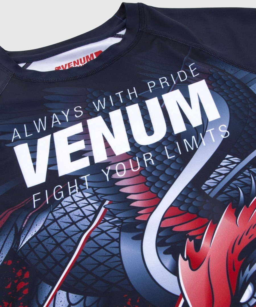 venum rooster rashguard - korte mouwen - marineblauworanje