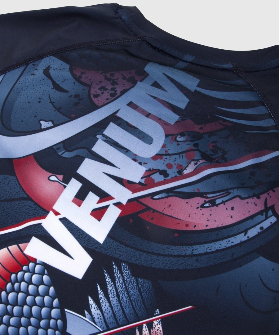 venum rooster rashguard - korte mouwen - marineblauworanje