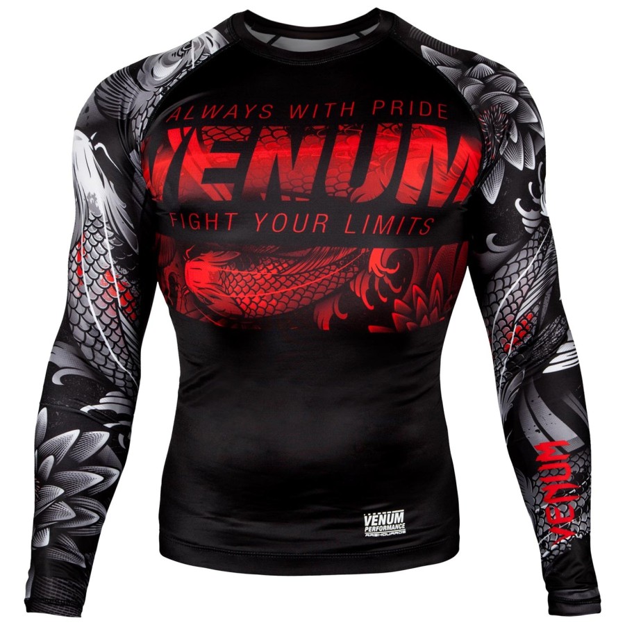 venum koi 2.0 rashguard - lange mouwen - zwartwit