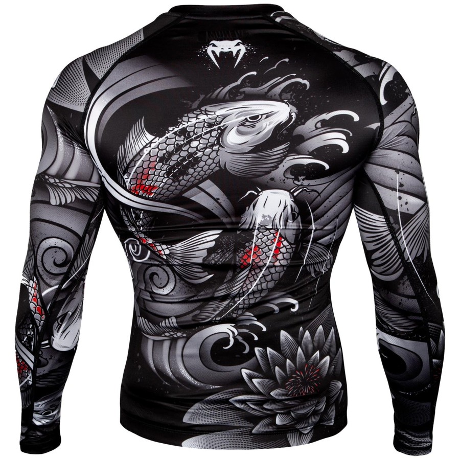 venum koi 2.0 rashguard - lange mouwen - zwartwit