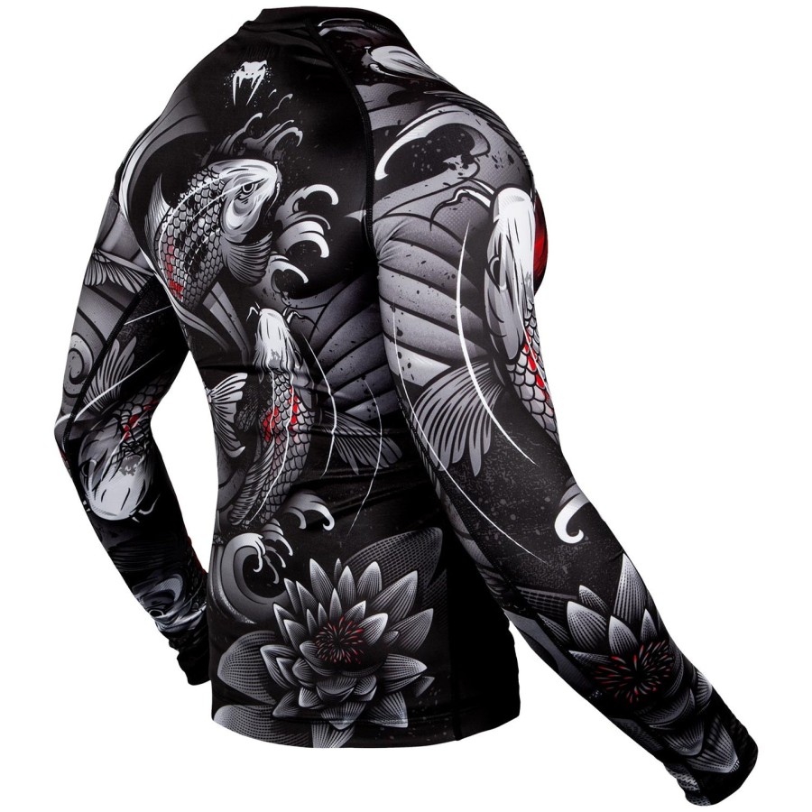 venum koi 2.0 rashguard - lange mouwen - zwartwit