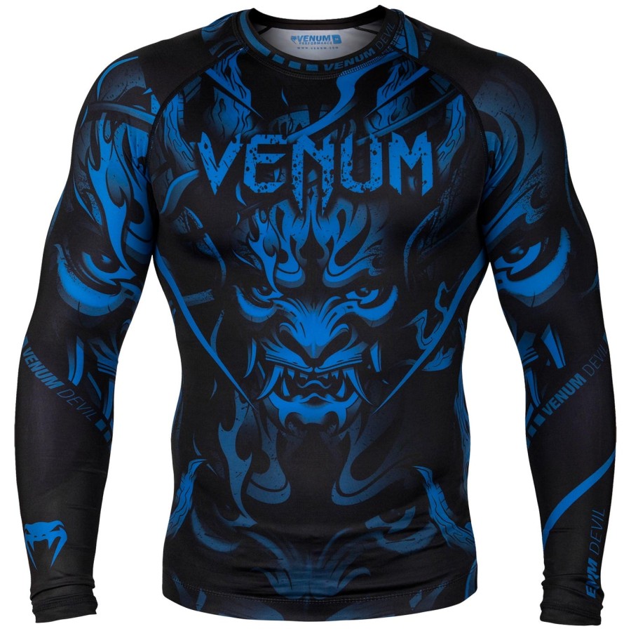 venum devil rashguard - lange mouwen - marineblauwzwart
