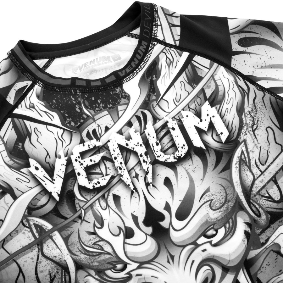venum devil rashguard - lange mouwen - witzwart