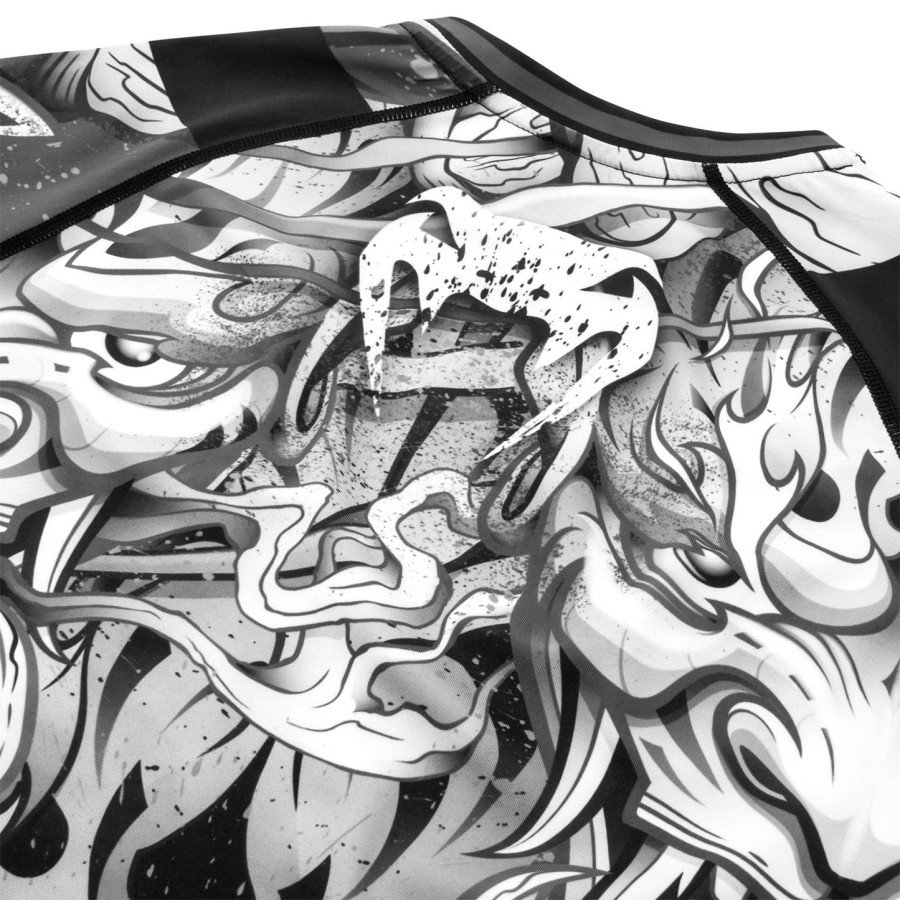 venum devil rashguard - lange mouwen - witzwart