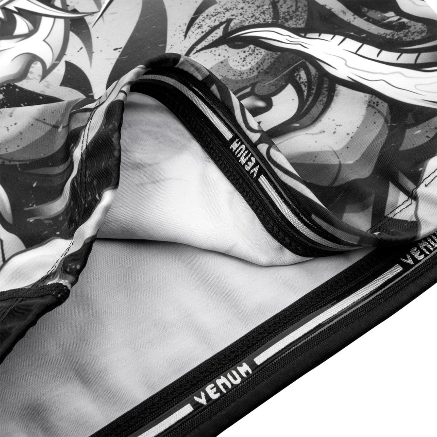 venum devil rashguard - lange mouwen - witzwart