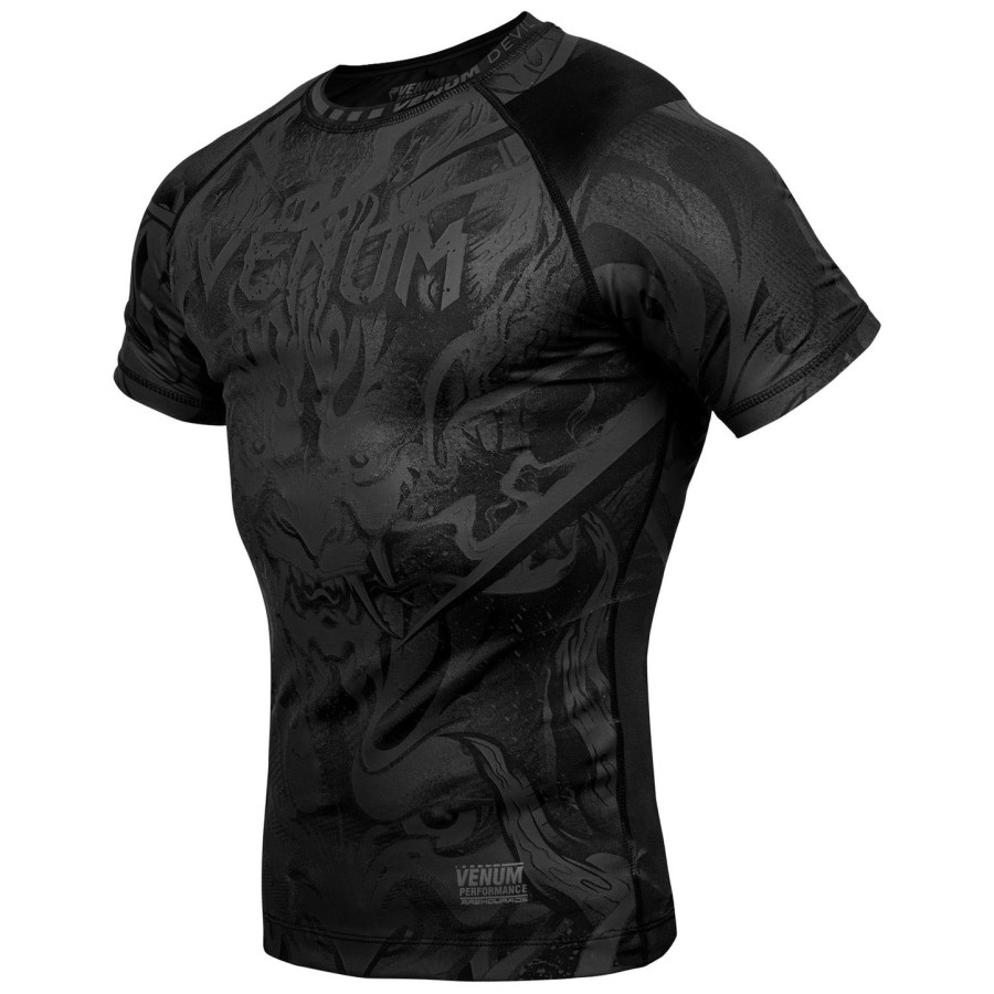 venum devil rashguard - korte mouwen - zwartzwart