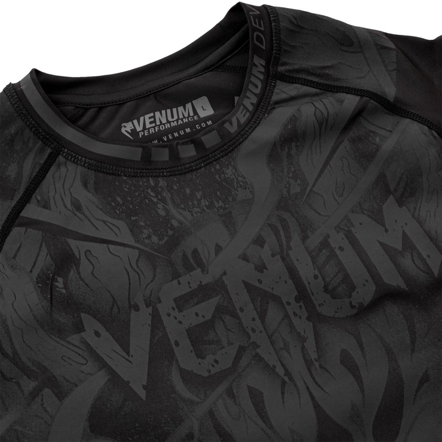 venum devil rashguard - korte mouwen - zwartzwart