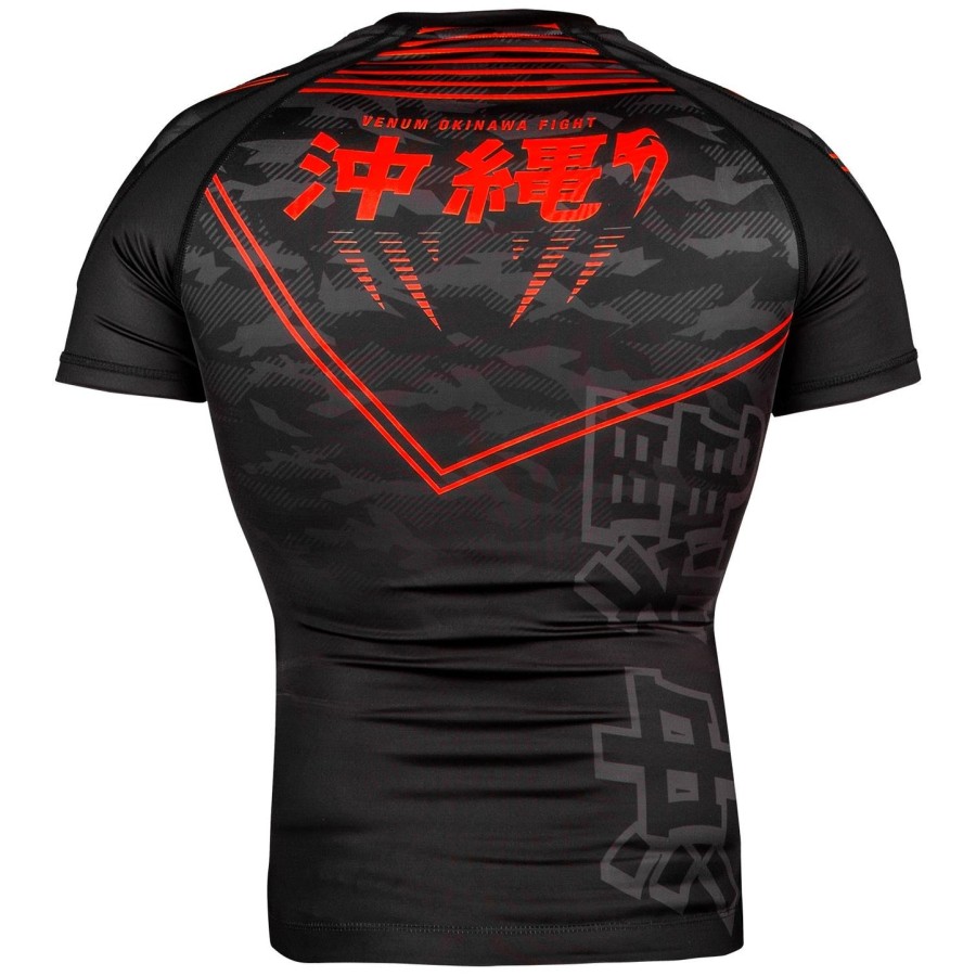 venum okinawa 2.0 rashguard - korte mouwen - zwartrood