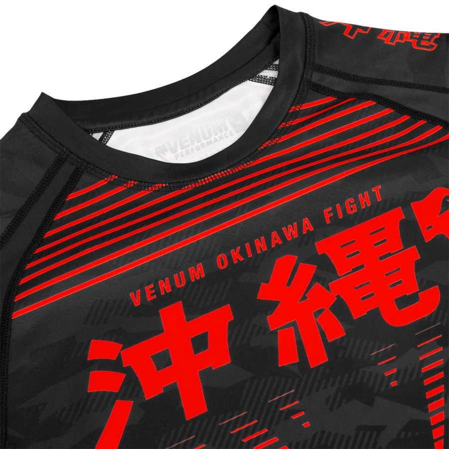 venum okinawa 2.0 rashguard - korte mouwen - zwartrood