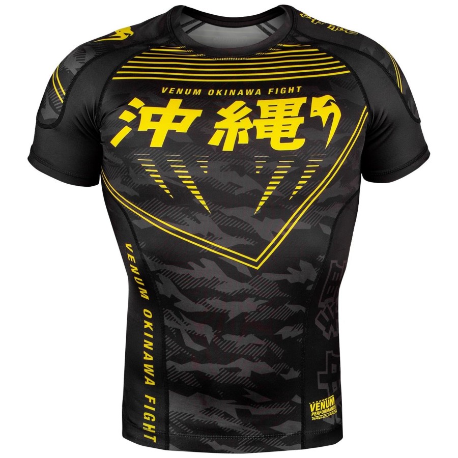 venum okinawa 2.0 rashguard - korte mouwen - zwartgeel