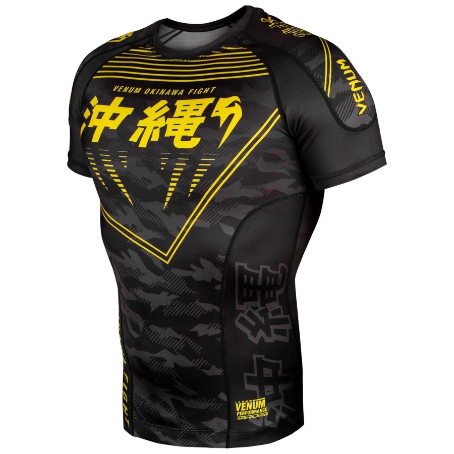venum okinawa 2.0 rashguard - korte mouwen - zwartgeel